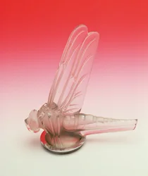 Lalique Car Mascot of a Dragonfly with Open Wings